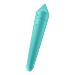 Бирюзовый мини-вибратор Ultra Power Bullet 8 - 