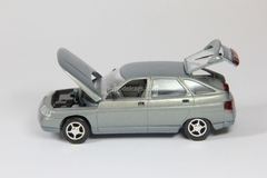 VAZ-2112 Lada with spoiler gray metallic Agat Mossar Tantal 1:43