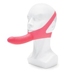 Розовый фаллоимитатор с креплением на лицо The Original Facilitator - 14 см. - 
