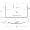 BelBagno BB-8076-3-80 Керамическая раковина BB-8076-3-80, 810x430x145
