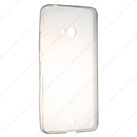 Накладка силиконовая ультра-тонкая для Nokia Lumia 540 черная (прозрачная)
