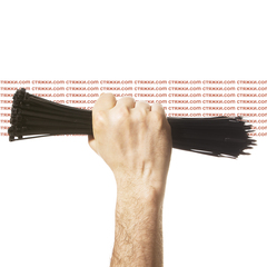 Стяжка - хомут кабельная нейлоновая КСС 5х300 черные — 100 шт/уп