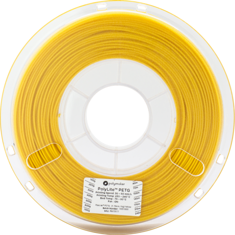 Пластик для 3D-принтера PolyMaker PolyLite PETG, 1.75 мм, 1 кг, Желтый