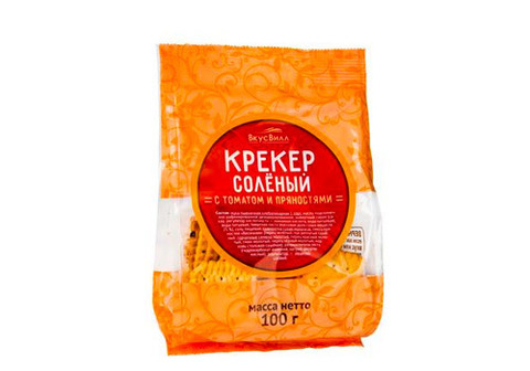 Крекер соленый с томатом и пряностями ВкусВилл, 100г