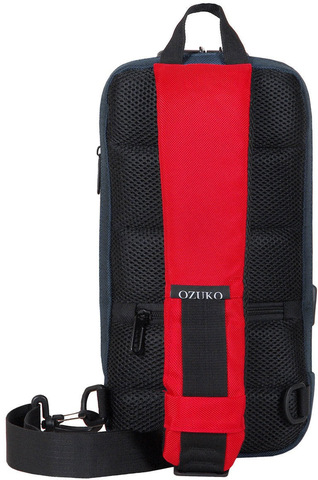 Картинка рюкзак однолямочный Ozuko 9223 Red - 4