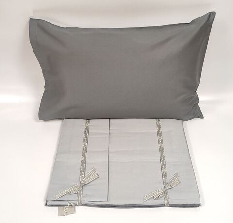 Постельное белье 2 спальное евро Mastro Raphael Eloise Bicolor 99C grigio серое