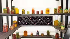 Винный стелаж Тингард цвет шоколад(1300x262x360см;шоколадный) - арт.555903