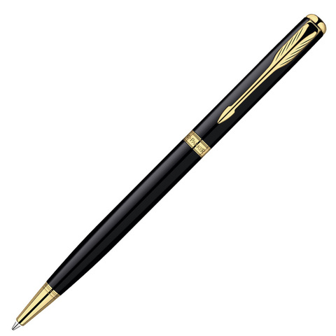 Parker Sonnet - Essential Black Lacquer GT Slim, шариковая ручка, M, BL