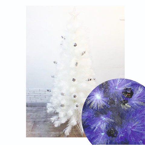 Искусственная светодиодная елка, Белая, 180 см