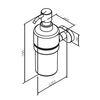 Am.Pm A7436900 Sense L. Стеклянный диспенсер для жидкого мыла с настенным держателем. хром