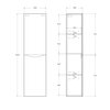 BelBagno FLY-MARINO-1500-2A-SC-NL-P-L FLY-MARINO Шкаф подв. с двумя расп. дверцами с доводчиками, с двумя полками, левост-ний, Nero Lucido, 400x300x1500, FLY-MARINO-1500-2A-SC-NL-P-L