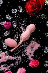 Нежно-розовые вагинальные шарики ZEFYR с пультом ДУ - 