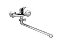 67-0-716 Смеситель эконом однорычаж, для ванны, девиатор, настенный, керам.картридж 40мм (Дикалан)