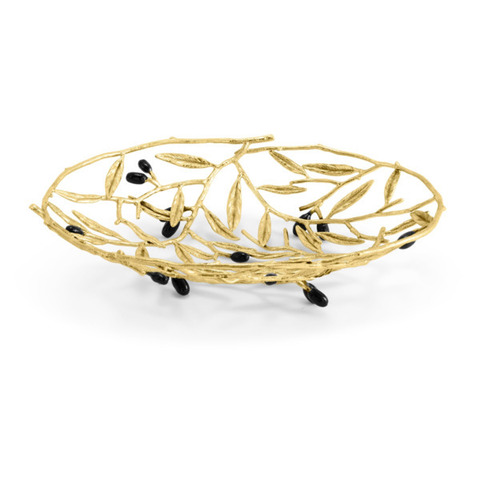 Блюдо 29х22см Michael Aram Золотая оливковая ветвь