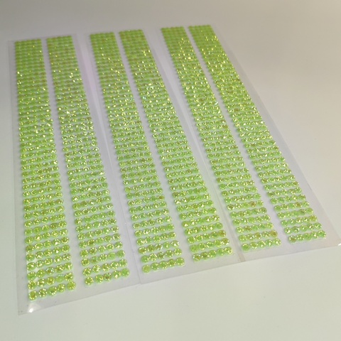 Стразы круглые клеевые/самоклеющиеся/5мм/цвет зеленый/в упаковке 460шт (3 упаковки)