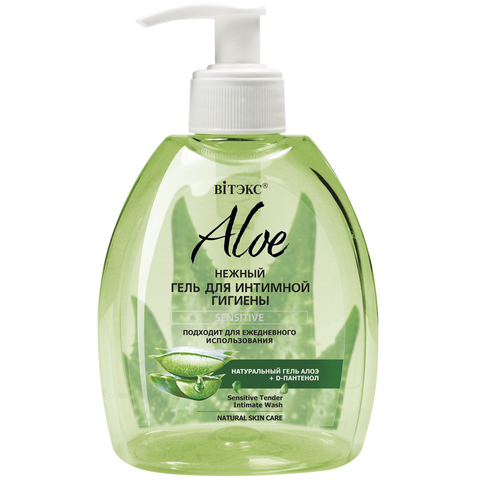 Витекс ALOE + D-ПАНТЕНОЛ Нежный гель д/интимн.гигиены Sensitive,флакон с дозат.300мл