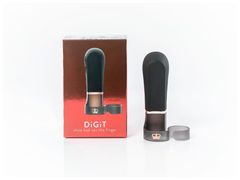 Черный вибромассажер-насадка на пальчик DiGiT - 9 см. - 