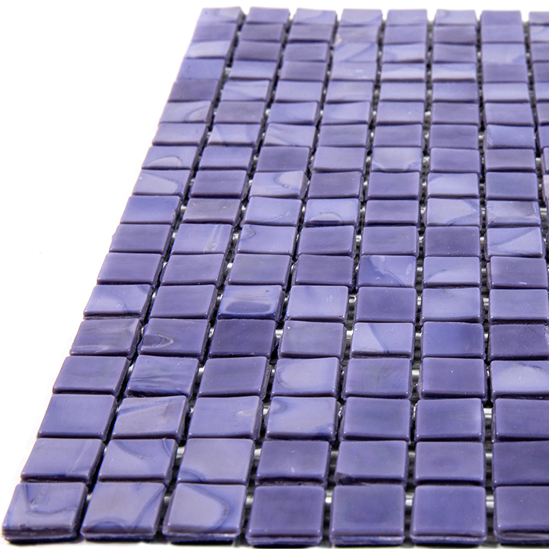 N45 Мозаика одноцветная чип 15 стекло Alma Mono Color фиолетовый квадрат глянцевый