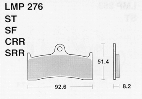 Колодки дискового тормоза AP Racing LMP276 SF  (FDB2036 / FA424)