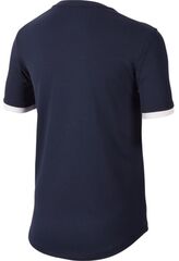 Детская теннисная футболка Nike Court Dry Top SS Boys - obsidian/white/white