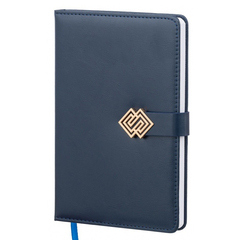 
          Ежедневник Basir, формат А5, материал-кожезаменитель, синий цвет, 116 листов, размер 14,5*21 см