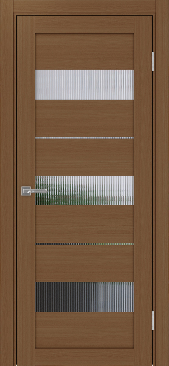 Дверь межкомнатная Оптима Порте Турин 526.122, цвет орех, экошпон, стекло мору