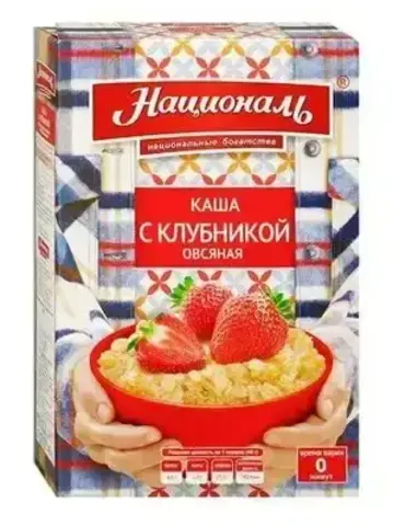 Националь Каша овсяная с Клубникой 240гр