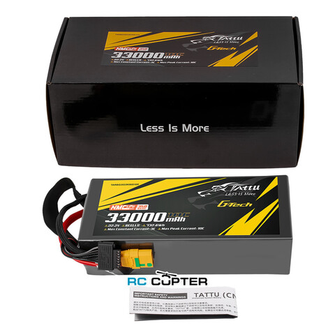 АКБ Gens Ace Tattu NMC 33000mAh 22.2V 10C 6S1P G-Tech Semi-solid state Lipo battery (полутвердотельная) 350Wh/kg