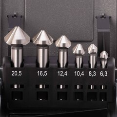 Набор зенковок 90° 6,3-20,5мм DIN335C 3z HSS 6шт Ruko 102152RO