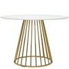 Стол Tyra, Ø110 см, белый/золотой