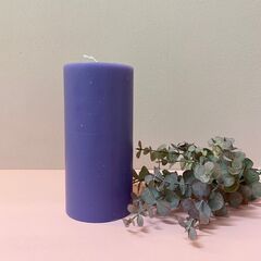 Свеча декоративная цилиндр, D=7,5 см, H=15 см, Лаванда, 1 шт.