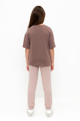 брюки  для девочки  КР 400588/кофейный к513