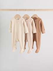 Комбинезон / Cлип для малышей Next AN3-347, 3 шт., Бежевый
