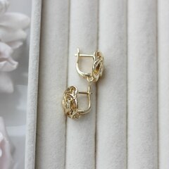 Швензы Плетёный узел 15 мм с английским замком, позолота, Ш123