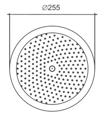 Лейка верхнего душа D 255мм BELZ BD01 хром