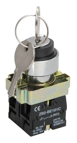 Переключатель LAY5-BG45 2 полож. с ключом без фик. NO+NC IEK