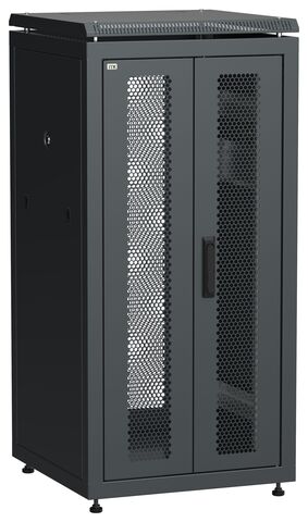 ITK LINEA N 24U 600х600мм перф. дв. задн. распашн. перф. чер