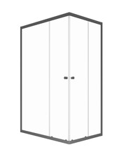 Душевое ограждение Вента-Графит 120х80