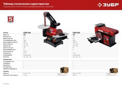 ЗУБР d 150 мм, 100 х 914 мм лента, 550 Вт, тарельчато - ленточный шлифовальный станок (СШЛ-550)