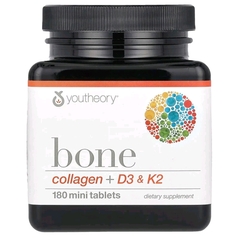 Youtheory, Bone, коллаген + D3 и K2, 180 мини-таблеток