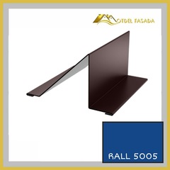 Планка снегозадержателя 20*95*90*30мм 0.45мм RALL 5005- Сигнальный синий 2м