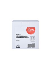Лента S'OK by Sakura Printing DK11209 для Brother QL1060N, QL700, QL720NW, QL550, QL570, QL580N, QL1050, QL500, QL710W, QL650TD, QL570VMQL-500A, QL-560, QL-570VM, QL-650TD, QL-800, QL-810W, QL-820NBW, черный на белом, 62мм, 800 наклеек