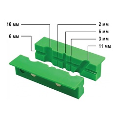 Губки для тисков магнитные КОБАЛЬТ с канавками 113 х 28 х 25 мм (2 шт.) (918-016)