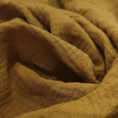 Муслин двухслойный «Тёмная горчица»