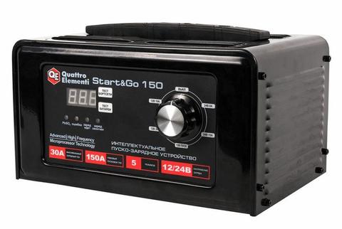 Пуско-зарядное устройство QUATTRO ELEMENTI Start & Go 150 (12 / 24 Вольт, заряд до 30А, пуск до 150А) (772-487)