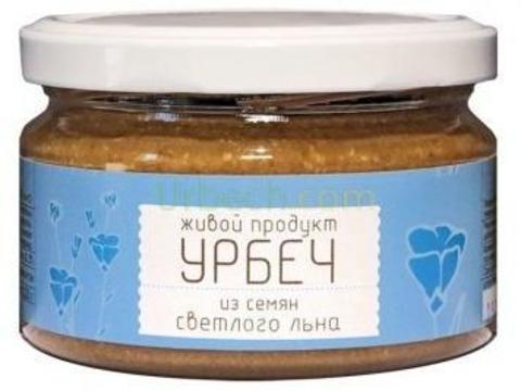 Живой продукт Урбеч из семян светлого льна, 225 гр