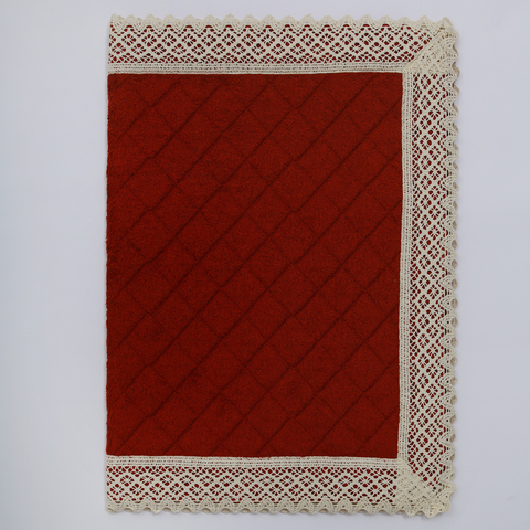 Коврик для ванной 50х70 Old Florence Rombetti бордовый