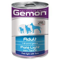 Консервы для собак Gemon Dog Light облегченный паштет тунец