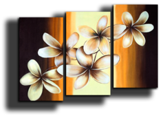 Модульная картина "Бежевый цветок"