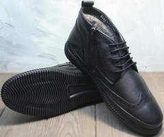 Купить зимние мужские ботинки с натуральным мехом Rifellini Rovigo C8208 Black